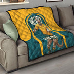 Personalized Wallabies Rugby Quilt Australian Wallaby Kangaroo Team Graphic