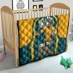 Personalized Wallabies Rugby Quilt Australian Wallaby Kangaroo Team Graphic