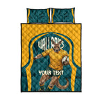 Personalized Wallabies Rugby Quilt Bed Set Australian Wallaby Kangaroo Team Graphic