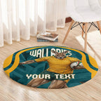 Personalized Wallabies Rugby Round Carpet Australian Wallaby Kangaroo Team Graphic