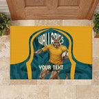 Personalized Wallabies Rugby Rubber Doormat Australian Wallaby Kangaroo Team Graphic