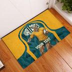 Personalized Wallabies Rugby Rubber Doormat Australian Wallaby Kangaroo Team Graphic