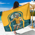 Personalized Wallabies Rugby Sarong Australian Wallaby Kangaroo Team Graphic