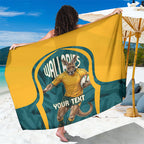 Personalized Wallabies Rugby Sarong Australian Wallaby Kangaroo Team Graphic