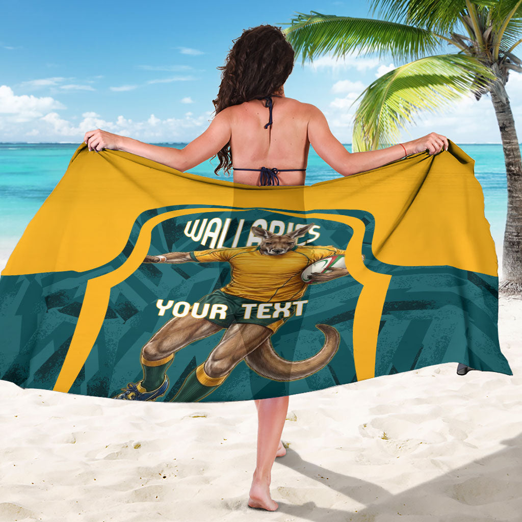 Personalized Wallabies Rugby Sarong Australian Wallaby Kangaroo Team Graphic