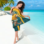 Personalized Wallabies Rugby Sarong Australian Wallaby Kangaroo Team Graphic