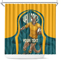 Personalized Wallabies Rugby Shower Curtain Australian Wallaby Kangaroo Team Graphic