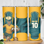 Personalized Wallabies Rugby Skinny Tumbler Australian Wallaby Kangaroo Team Graphic