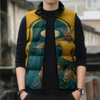 Personalized Wallabies Rugby Sleeveless Puffer Jacket Australian Wallaby Kangaroo Team Graphic
