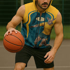 Personalized Wallabies Rugby Sleeveless Zip Hoodie Australian Wallaby Kangaroo Team Graphic