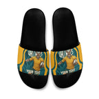 Personalized Wallabies Rugby Slide Sandals Australian Wallaby Kangaroo Team Graphic