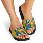 Personalized Wallabies Rugby Slide Sandals Australian Wallaby Kangaroo Team Graphic