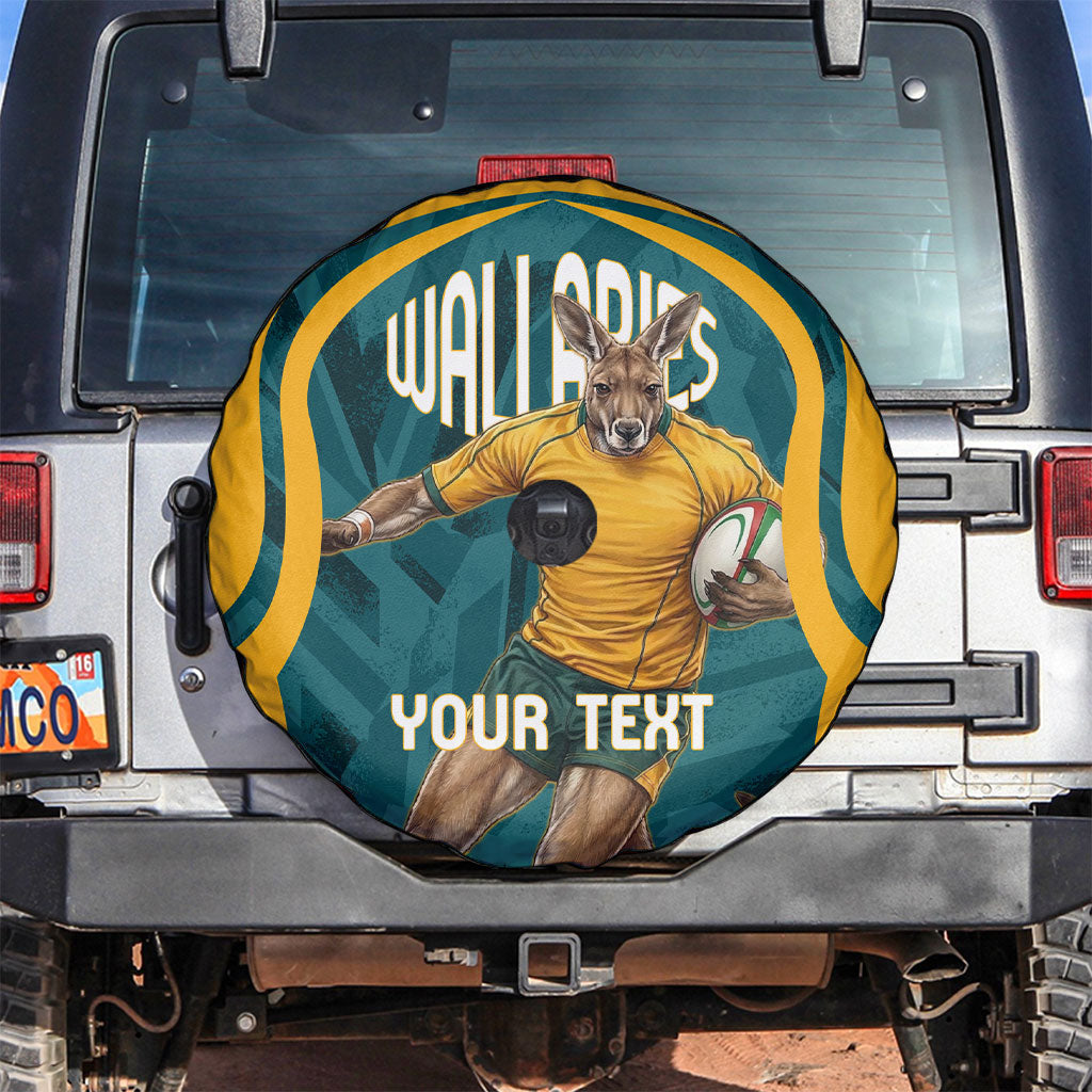 Personalized Wallabies Rugby Spare Tire Cover Australian Wallaby Kangaroo Team Graphic
