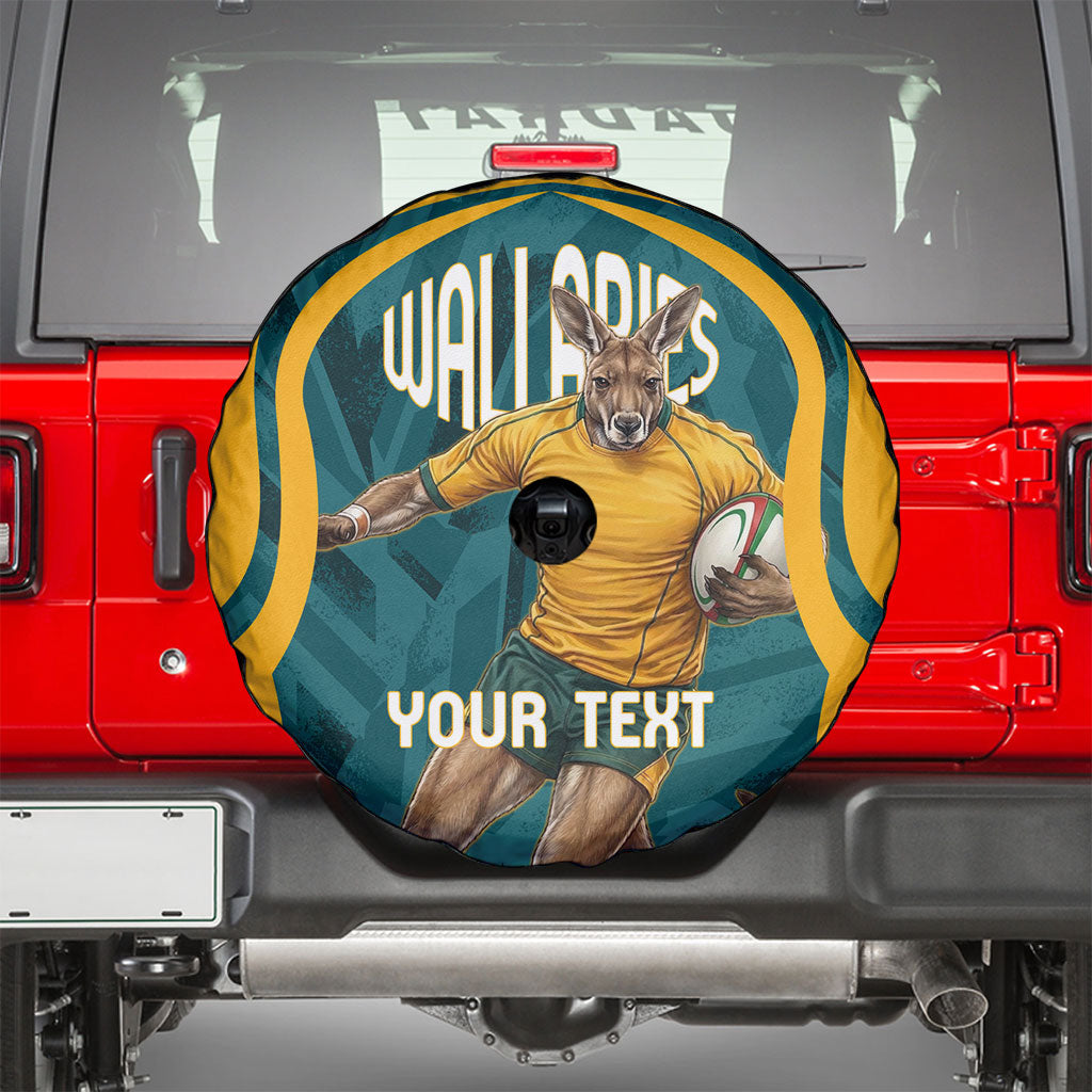 Personalized Wallabies Rugby Spare Tire Cover Australian Wallaby Kangaroo Team Graphic