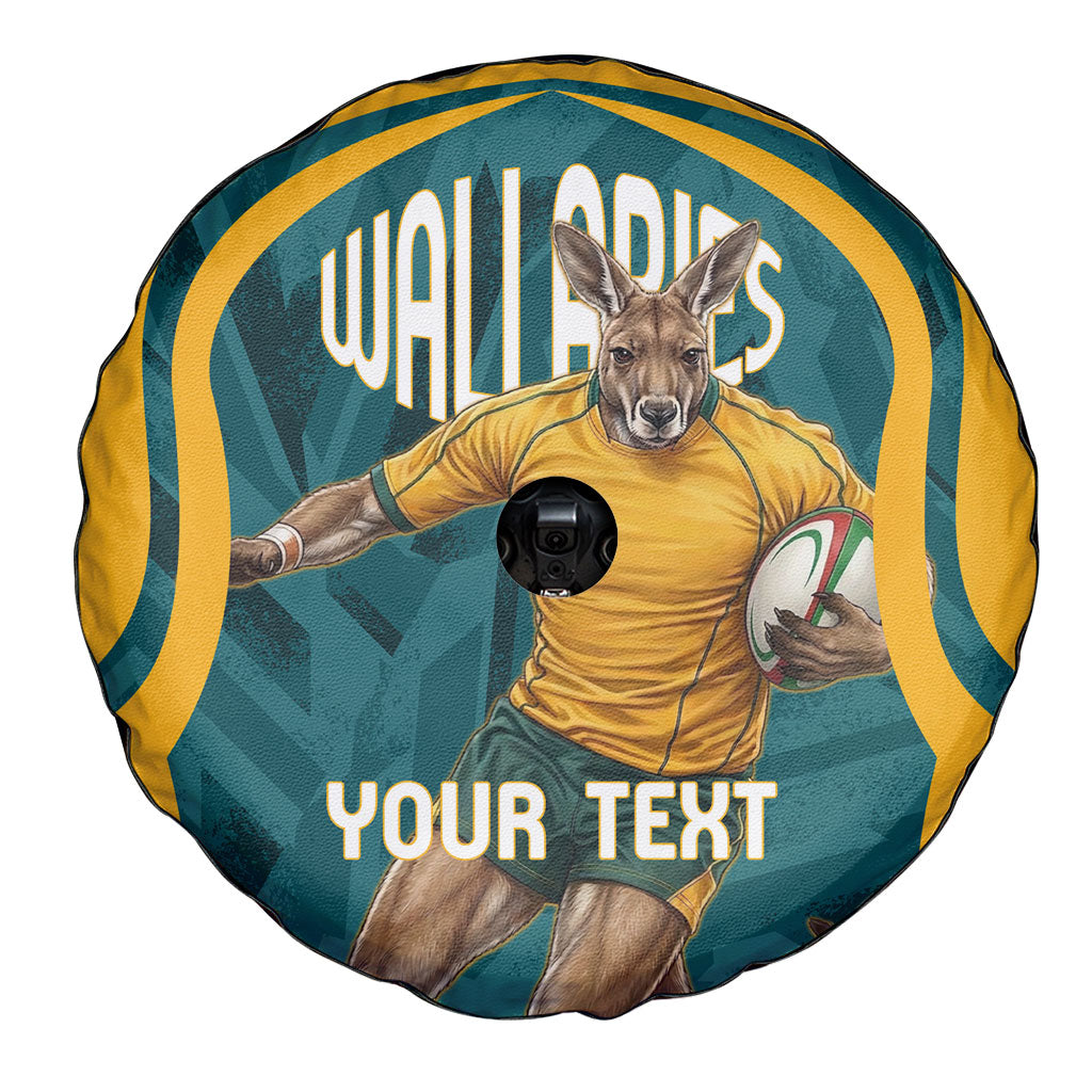 Personalized Wallabies Rugby Spare Tire Cover Australian Wallaby Kangaroo Team Graphic