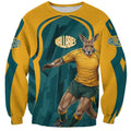 Personalized Wallabies Rugby Sweatshirt Australian Wallaby Kangaroo Team Graphic