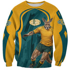 Personalized Wallabies Rugby Sweatshirt Australian Wallaby Kangaroo Team Graphic