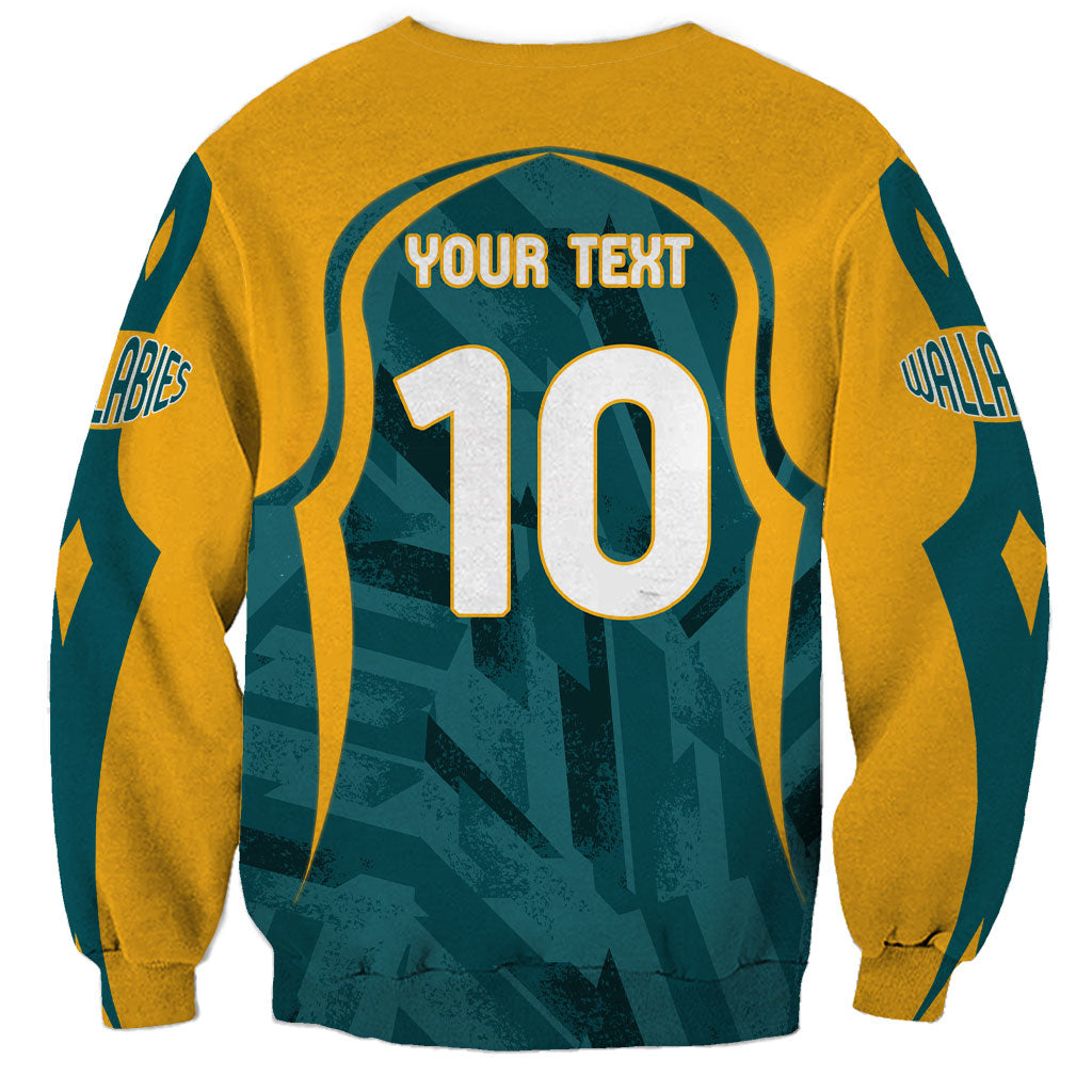 Personalized Wallabies Rugby Sweatshirt Australian Wallaby Kangaroo Team Graphic