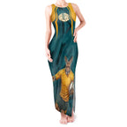 Personalized Wallabies Rugby Tank Maxi Dress Australian Wallaby Kangaroo Team Graphic