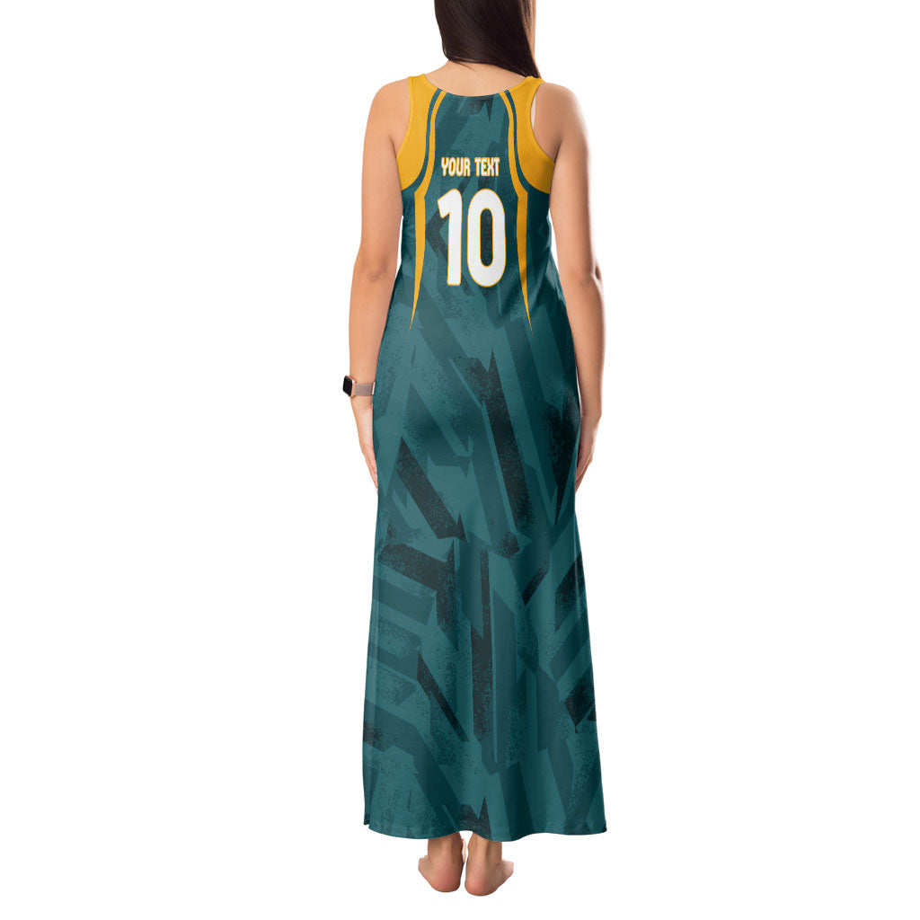 Personalized Wallabies Rugby Tank Maxi Dress Australian Wallaby Kangaroo Team Graphic