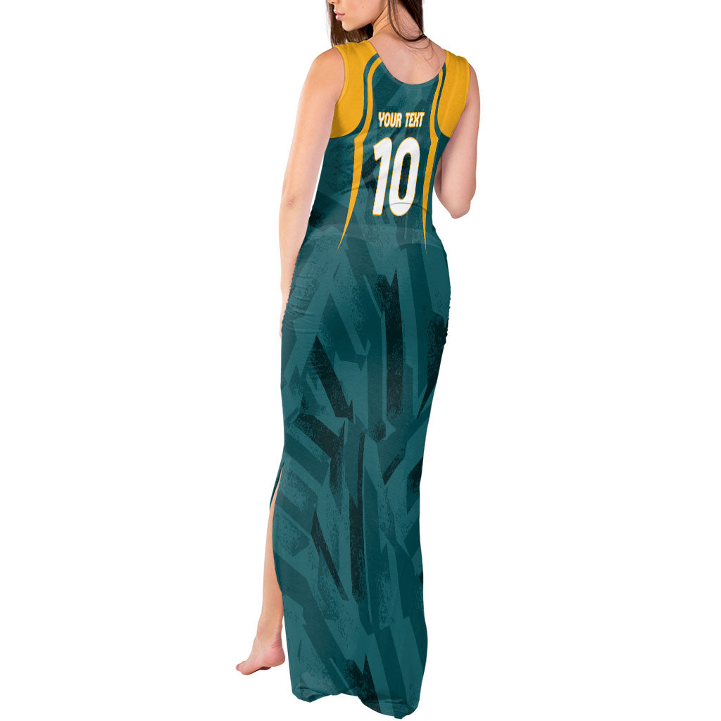 Personalized Wallabies Rugby Tank Maxi Dress Australian Wallaby Kangaroo Team Graphic