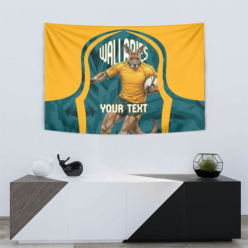 Personalized Wallabies Rugby Tapestry Australian Wallaby Kangaroo Team Graphic