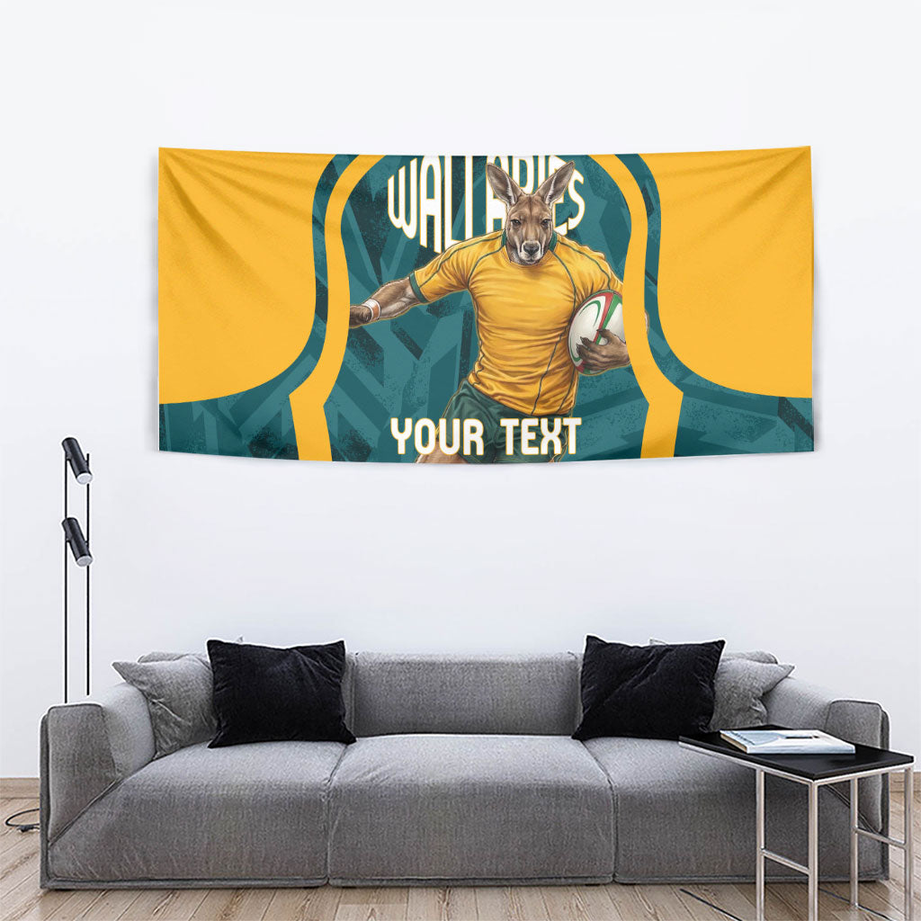 Personalized Wallabies Rugby Tapestry Australian Wallaby Kangaroo Team Graphic