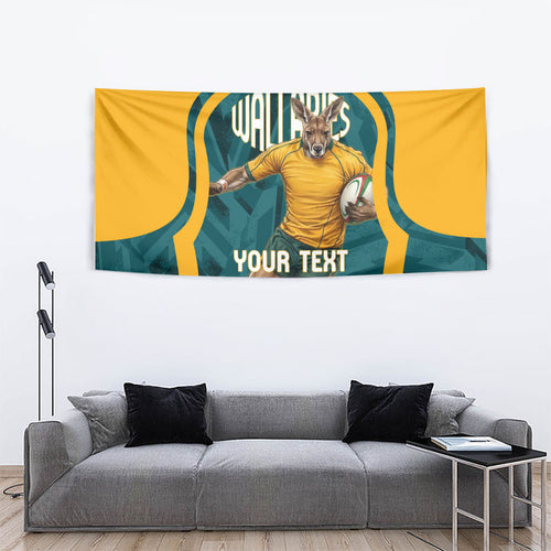 Personalized Wallabies Rugby Tapestry Australian Wallaby Kangaroo Team Graphic