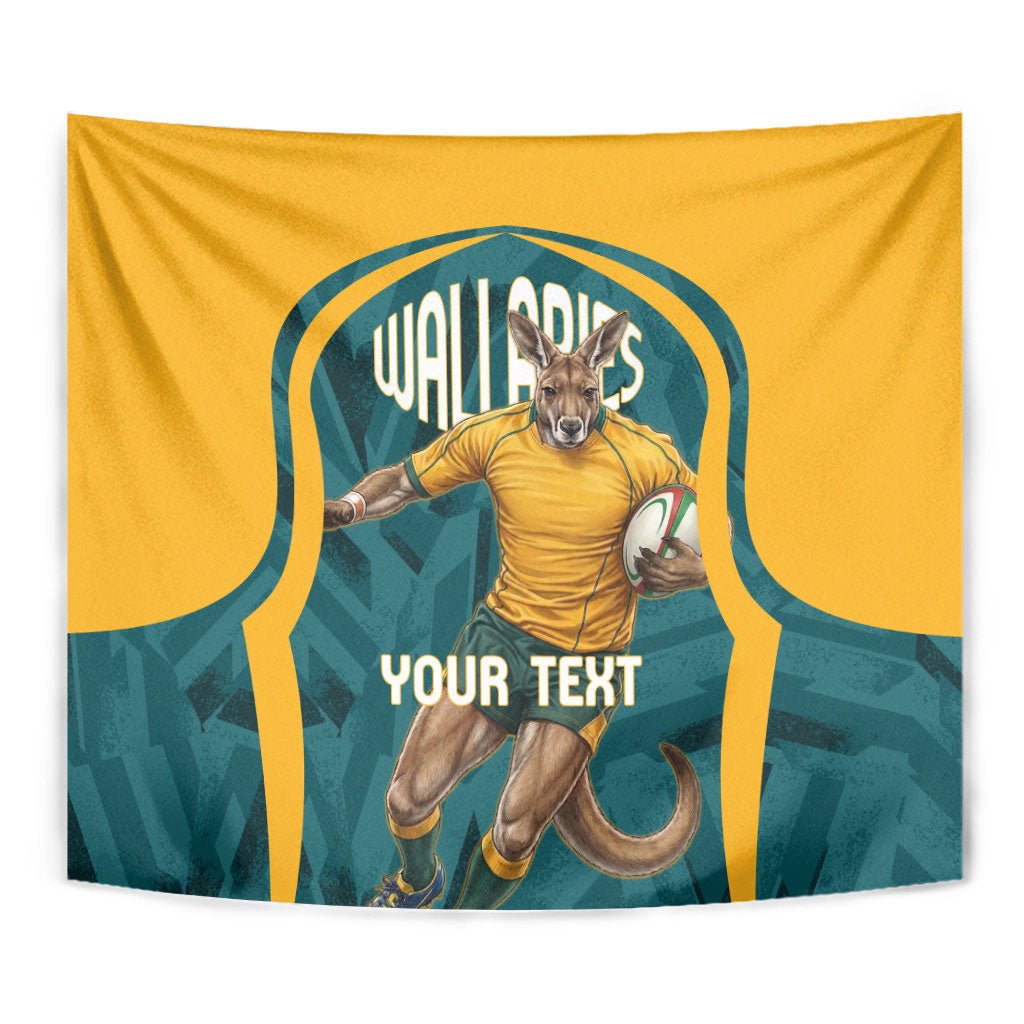 Personalized Wallabies Rugby Tapestry Australian Wallaby Kangaroo Team Graphic