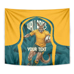 Personalized Wallabies Rugby Tapestry Australian Wallaby Kangaroo Team Graphic