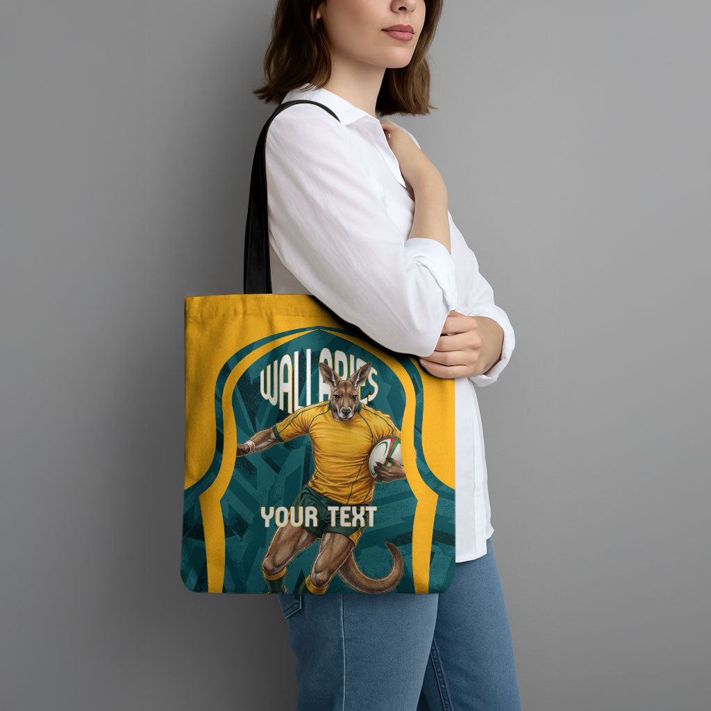 Personalized Wallabies Rugby Tote Bag Australian Wallaby Kangaroo Team Graphic