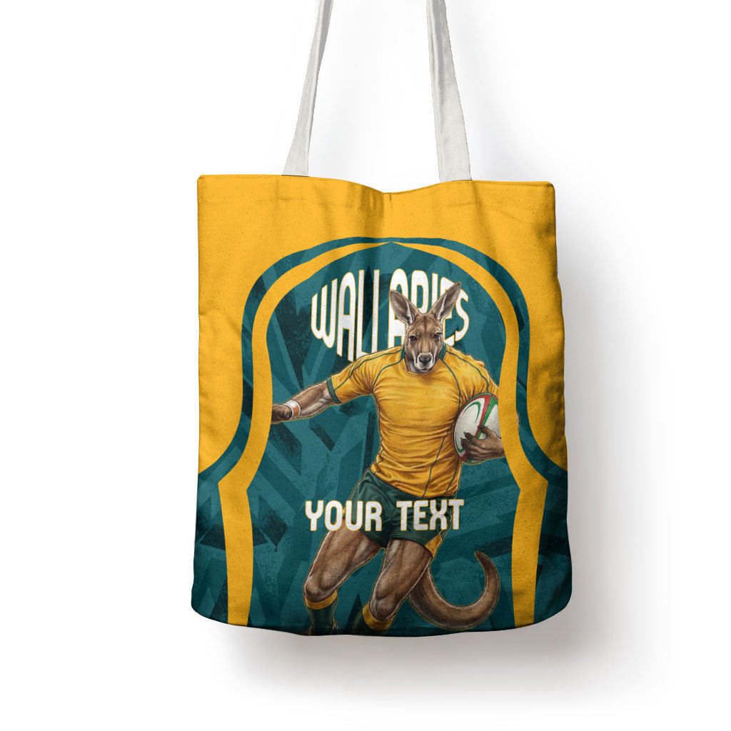 Personalized Wallabies Rugby Tote Bag Australian Wallaby Kangaroo Team Graphic