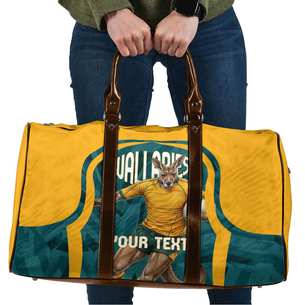 Personalized Wallabies Rugby Travel Bag Australian Wallaby Kangaroo Team Graphic