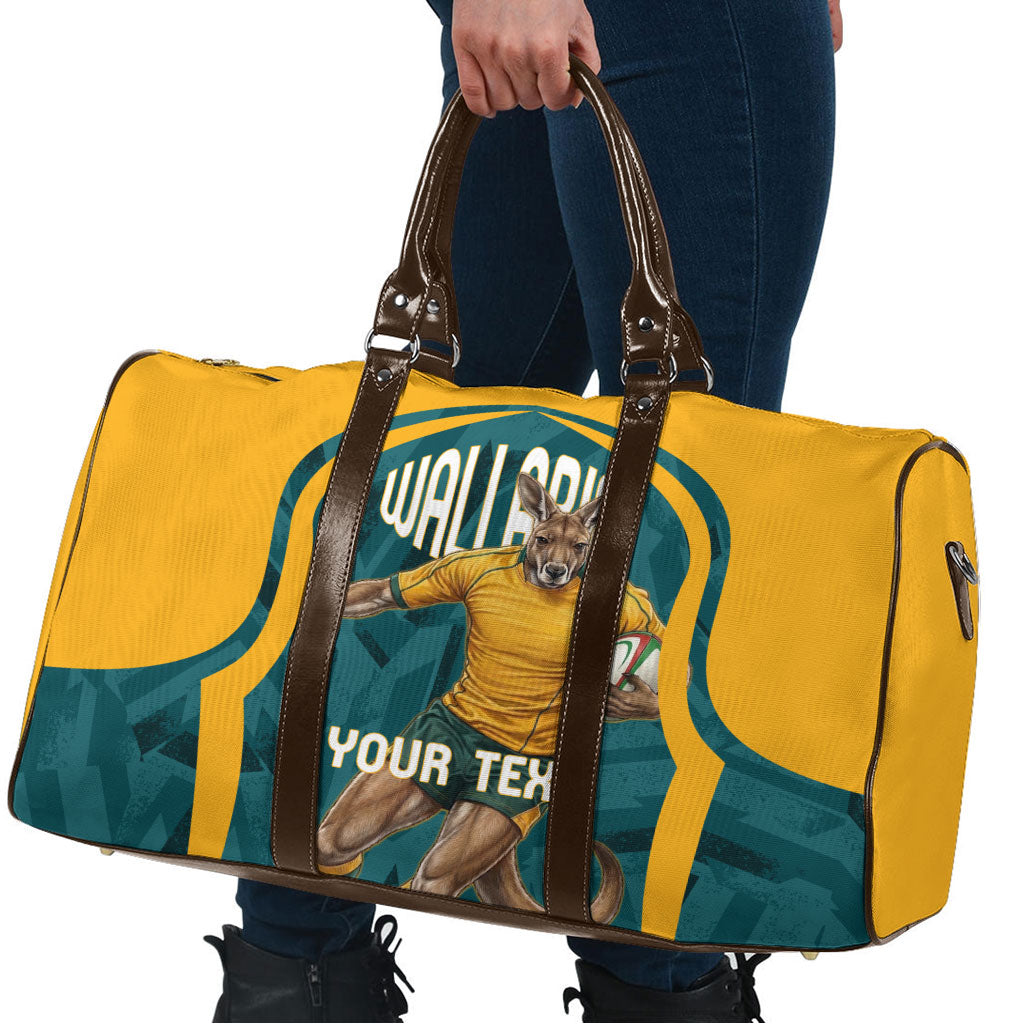 Personalized Wallabies Rugby Travel Bag Australian Wallaby Kangaroo Team Graphic
