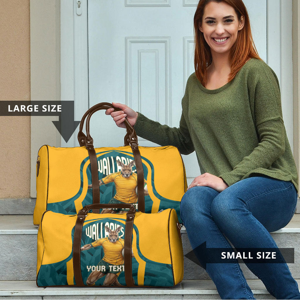 Personalized Wallabies Rugby Travel Bag Australian Wallaby Kangaroo Team Graphic