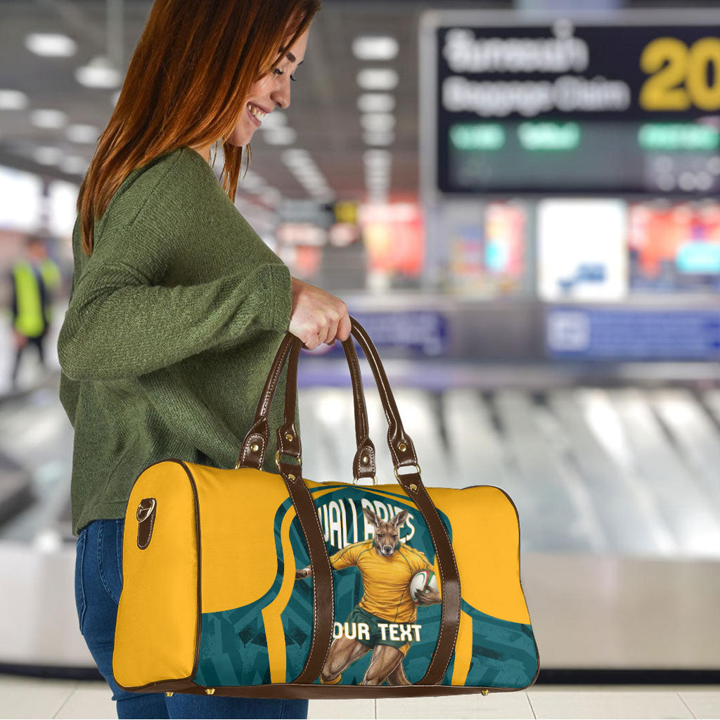 Personalized Wallabies Rugby Travel Bag Australian Wallaby Kangaroo Team Graphic