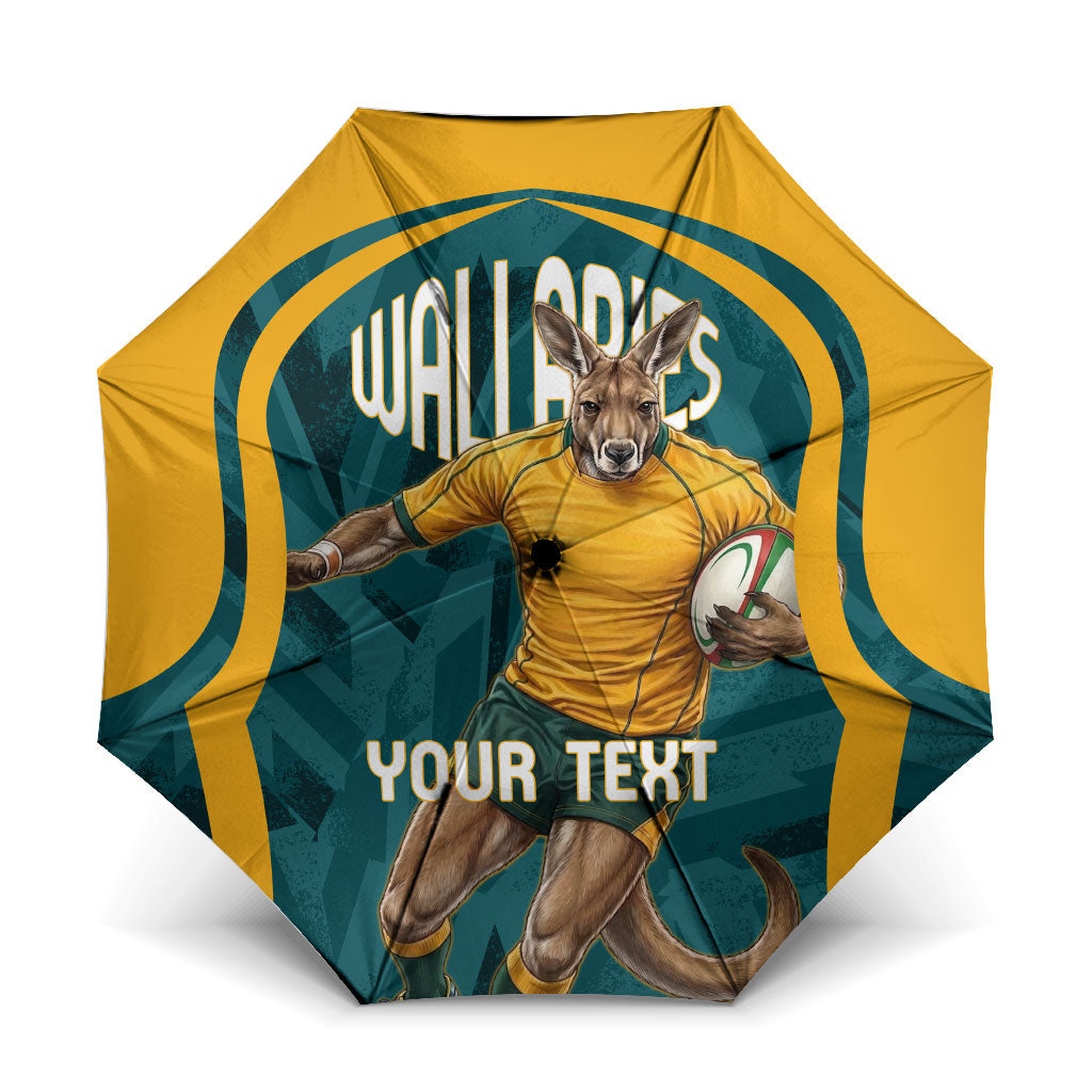 Personalized Wallabies Rugby Umbrella Australian Wallaby Kangaroo Team Graphic