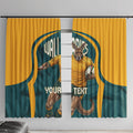Personalized Wallabies Rugby Window Curtain Australian Wallaby Kangaroo Team Graphic