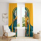 Personalized Wallabies Rugby Window Curtain Australian Wallaby Kangaroo Team Graphic