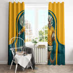 Personalized Wallabies Rugby Window Curtain Australian Wallaby Kangaroo Team Graphic