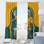 Personalized Wallabies Rugby Window Curtain Australian Wallaby Kangaroo Team Graphic