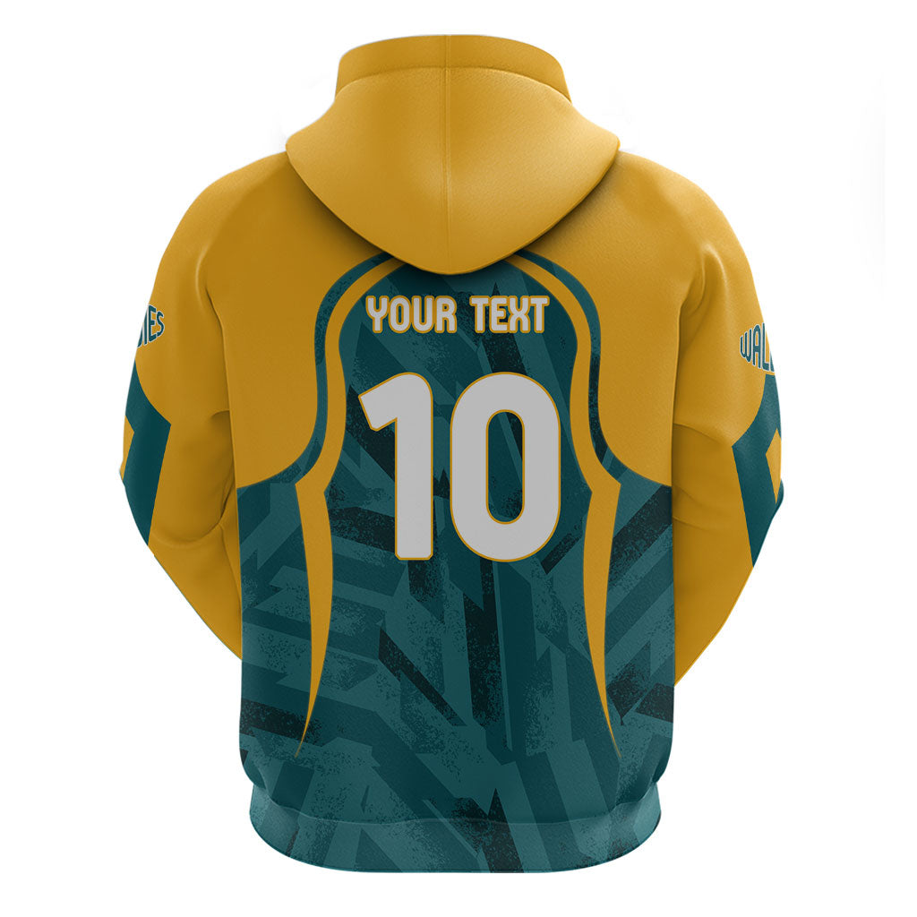 Personalized Wallabies Rugby Zip Hoodie Australian Wallaby Kangaroo Team Graphic