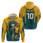 Personalized Wallabies Rugby Zip Hoodie Australian Wallaby Kangaroo Team Graphic