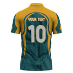 Personalized Wallabies Rugby Zipper Polo Shirt Australian Wallaby Kangaroo Team Graphic