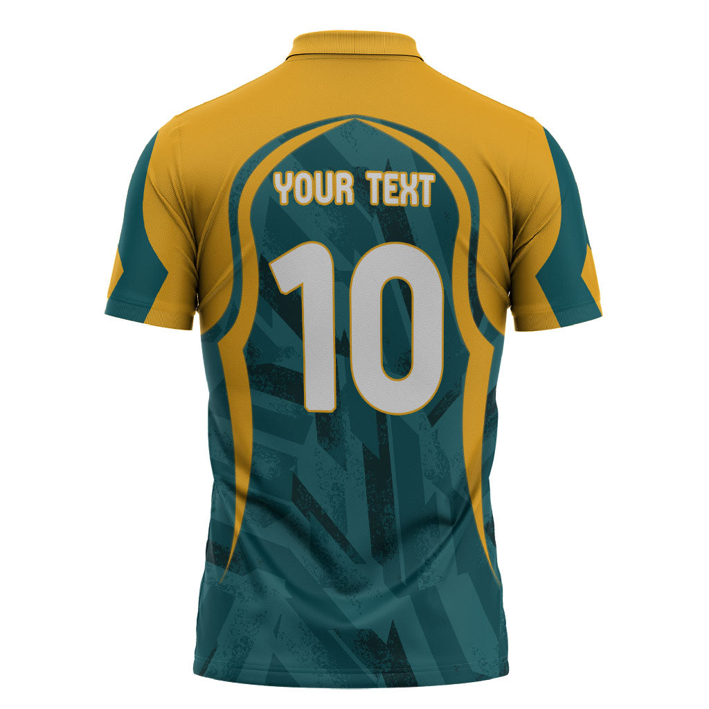 Personalized Wallabies Rugby Zipper Polo Shirt Australian Wallaby Kangaroo Team Graphic