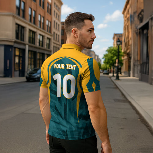Personalized Wallabies Rugby Zipper Polo Shirt Australian Wallaby Kangaroo Team Graphic