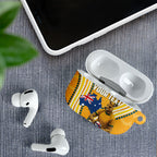 Personalised Australian Rugby Wallabies AirPods Case Aboriginal Art Kangaroo Player Design