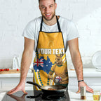 Personalised Australian Rugby Wallabies Apron Aboriginal Art Kangaroo Player Design