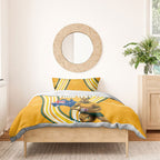 Personalised Australian Rugby Wallabies Bedding Set Aboriginal Art Kangaroo Player Design