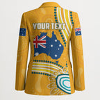 Personalised Australian Rugby Wallabies Blazer Aboriginal Art Kangaroo Player Design